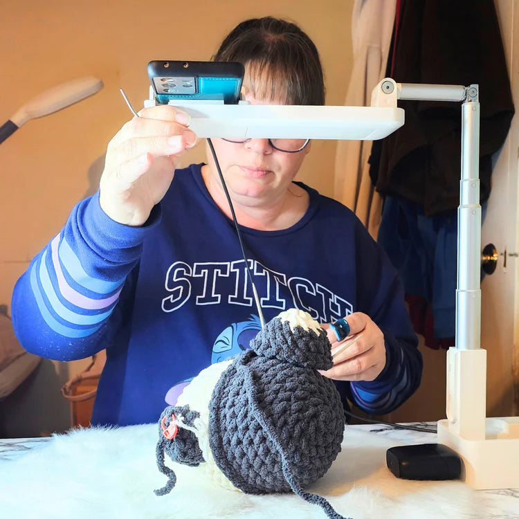 Olivia Overhead Phone Stand Crochet