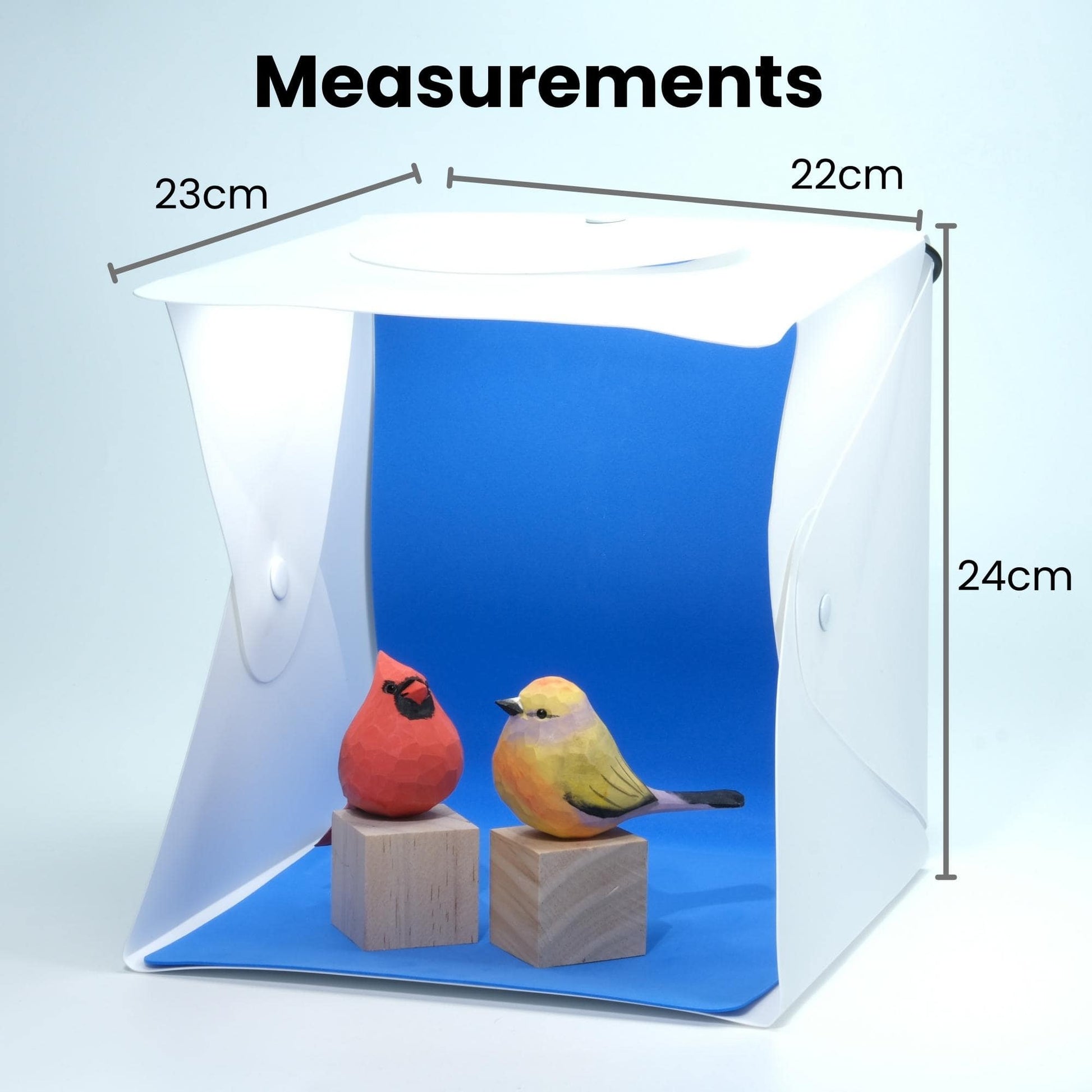 Olivias 20cm Photo Box Studio Bundle Measurements
