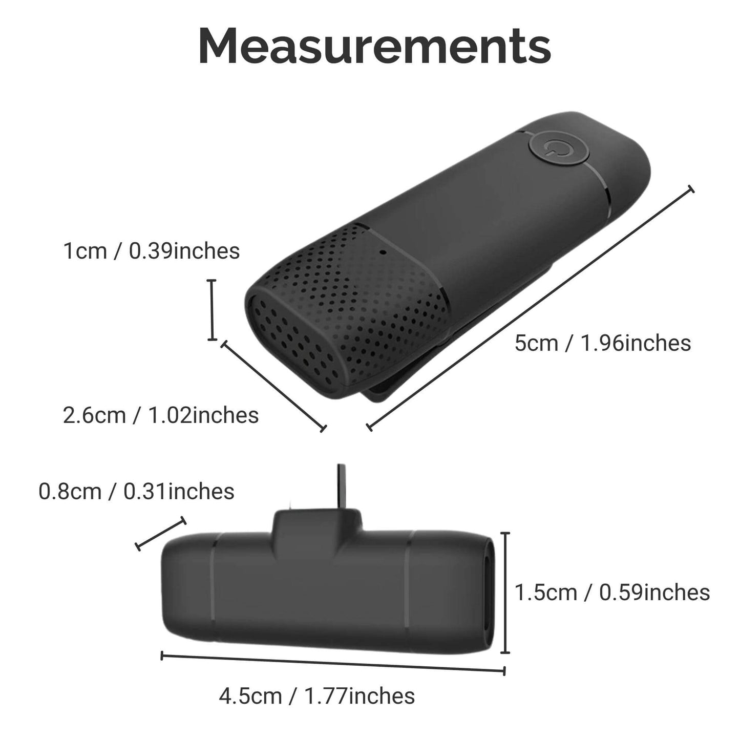 Wireless Lavalier Microphone For Smartphones measurements