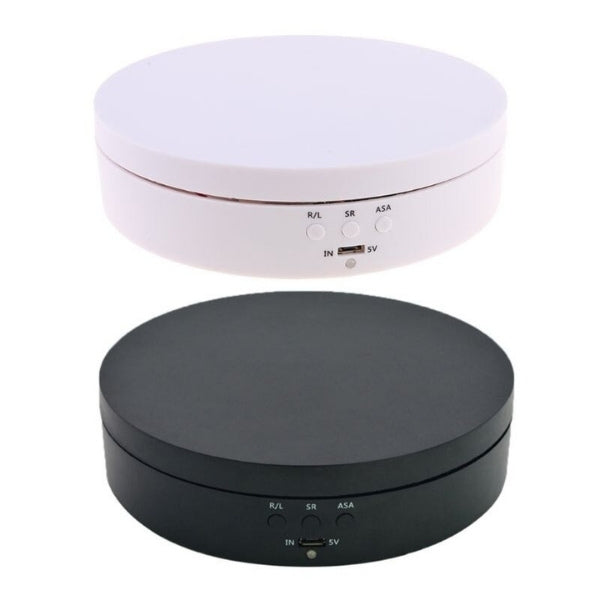 Product Motorised Turntable Display Stand BLACK AND WHITE