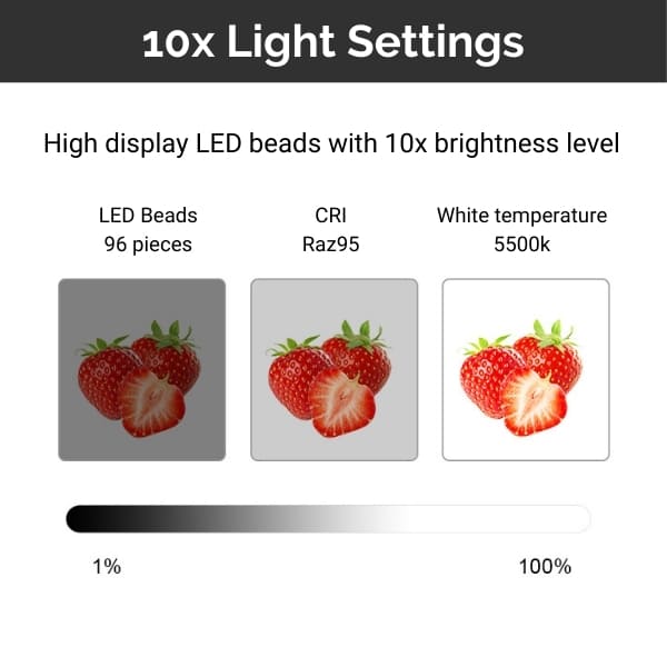 30cm Portable Studio Light Box settings