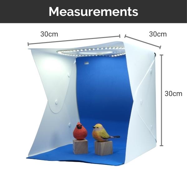 30cm Portable Studio Light Box 30cm by 30cm by 30cm