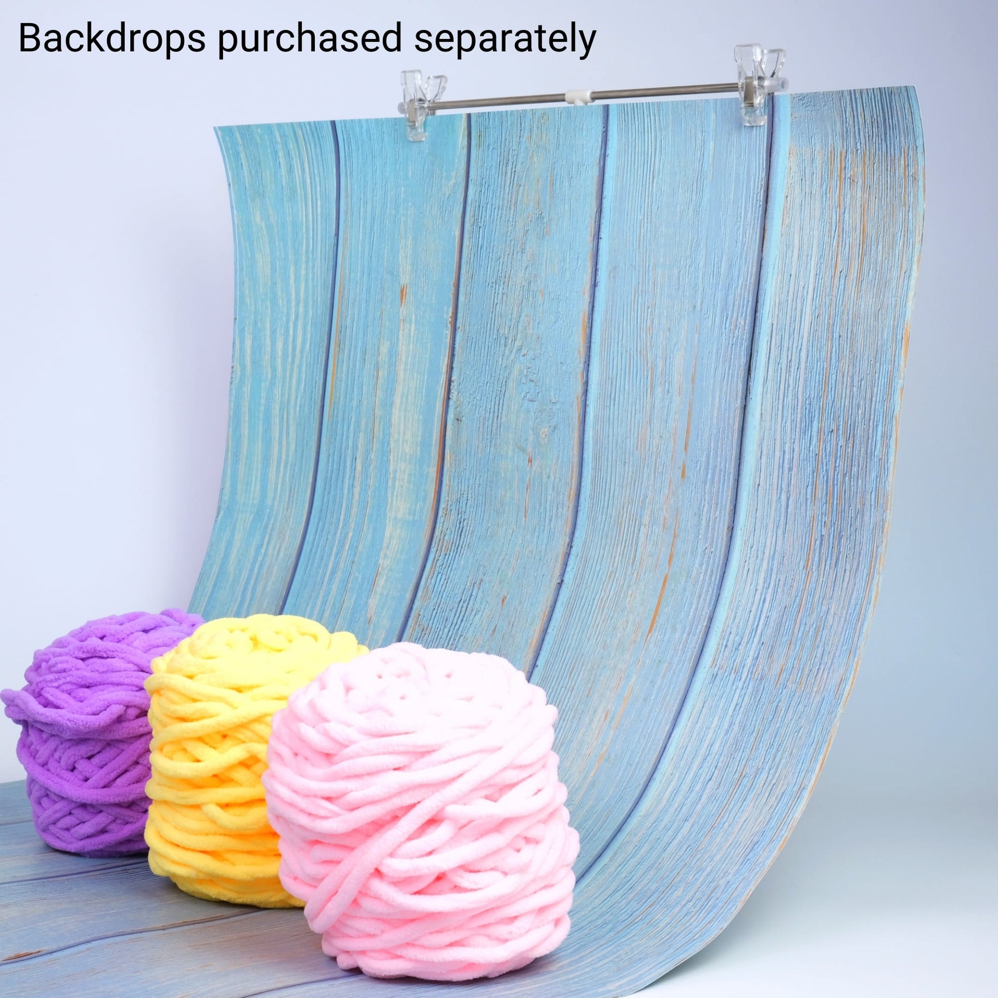 Product Photography Background Stand with yarn
