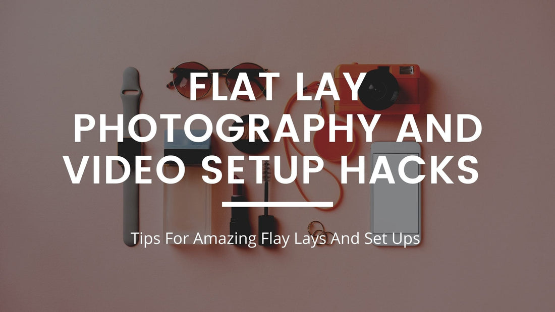 Flat lay photography and video banner