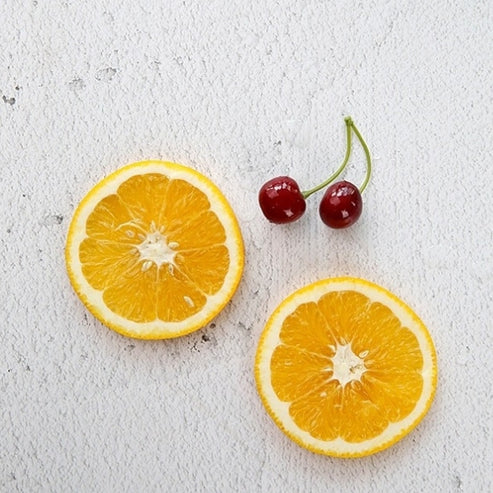 Photography backdrops for video with overhead phone stand fruit