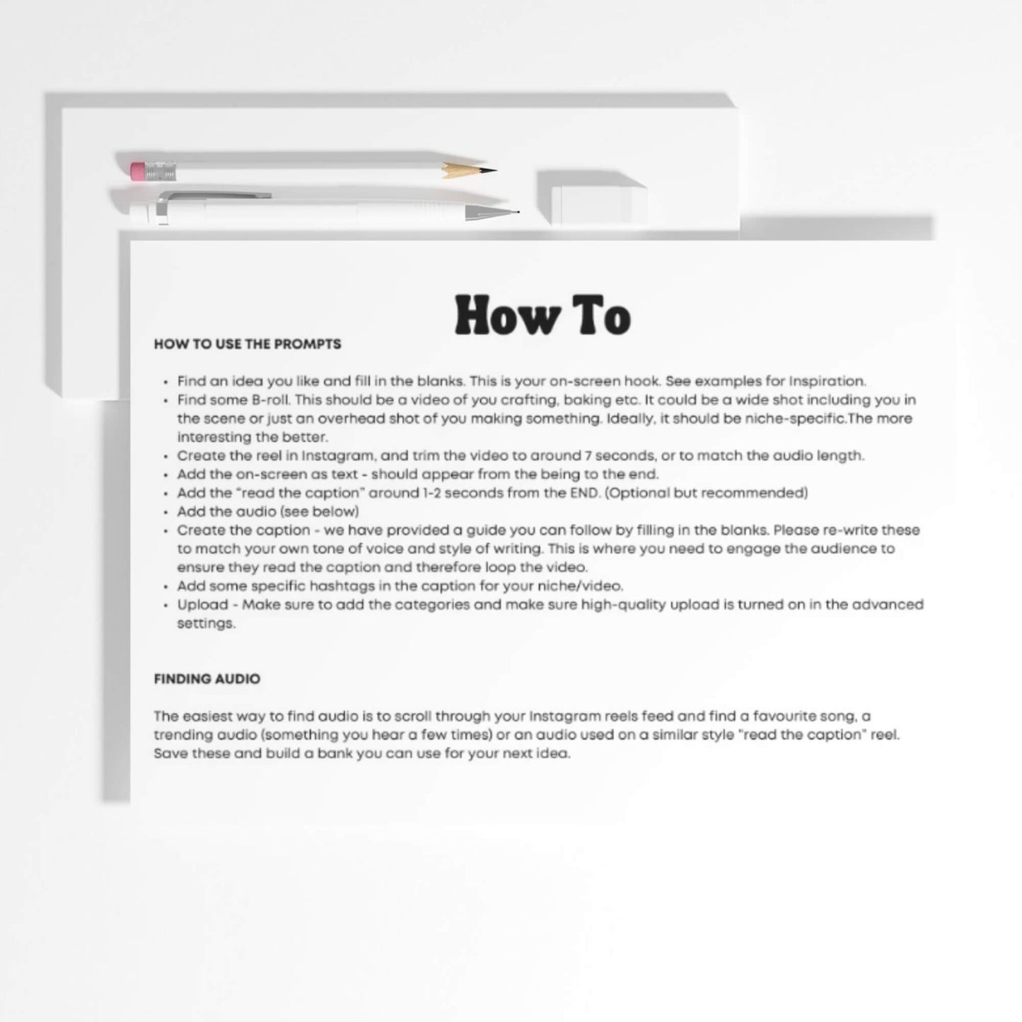 27 Ideas for busy creators E-Book how to