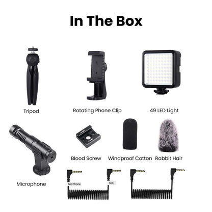 Overhead Phone Stand and Shotgun Microphone Audio Kit In Box