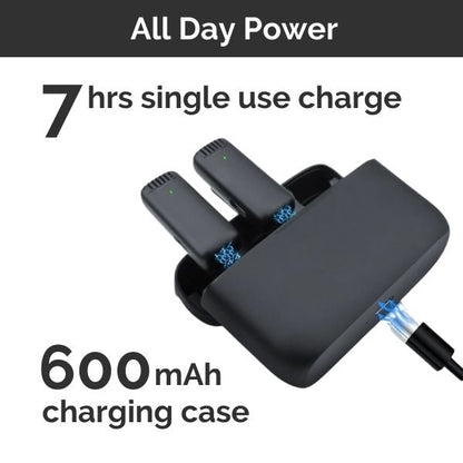 Audrey 2, wireless bluetooth microphone battery power