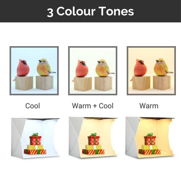 30cm Portable Studio Light Box 3 Colour Tones