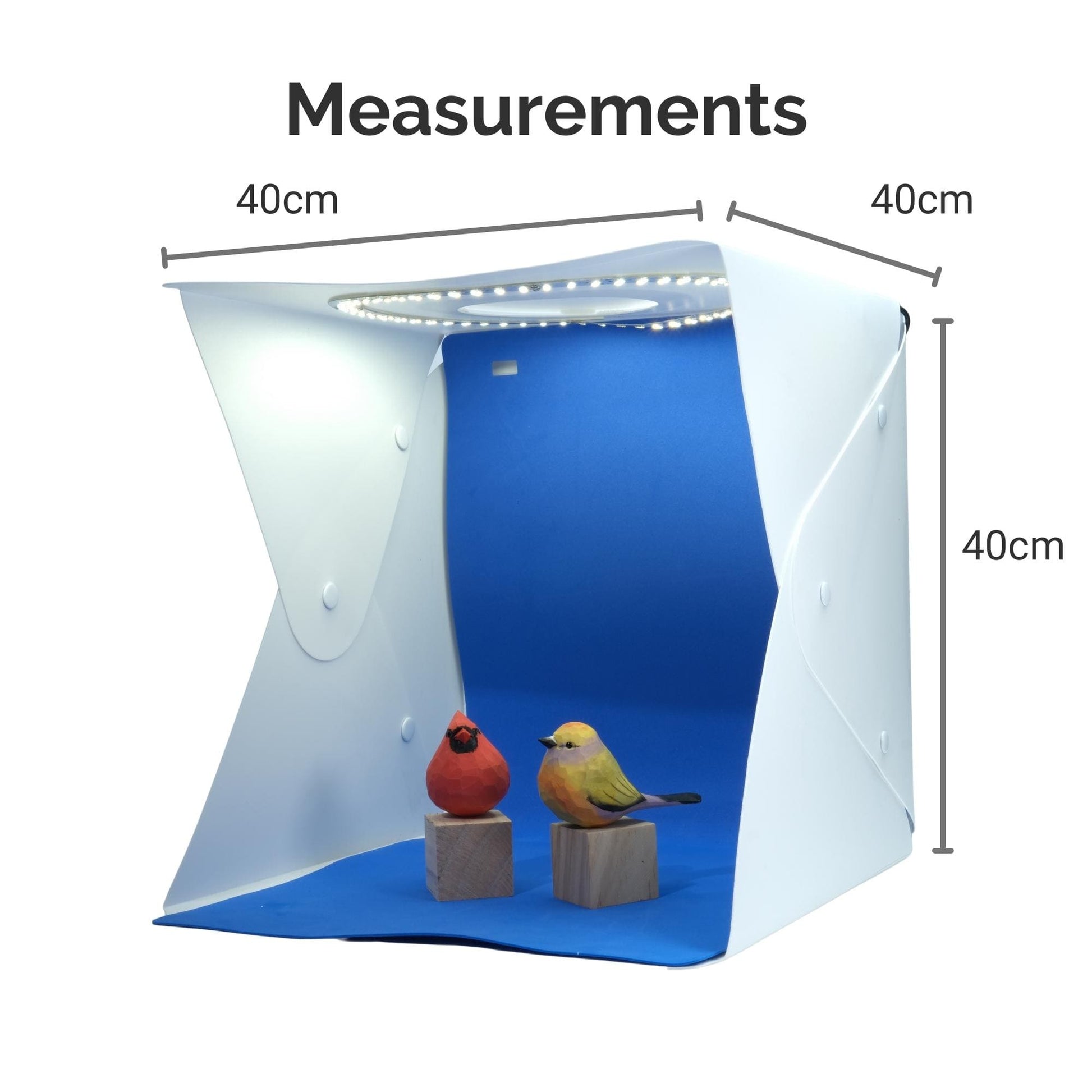 40cm Photo Studio Light Box Product Photos Measurements