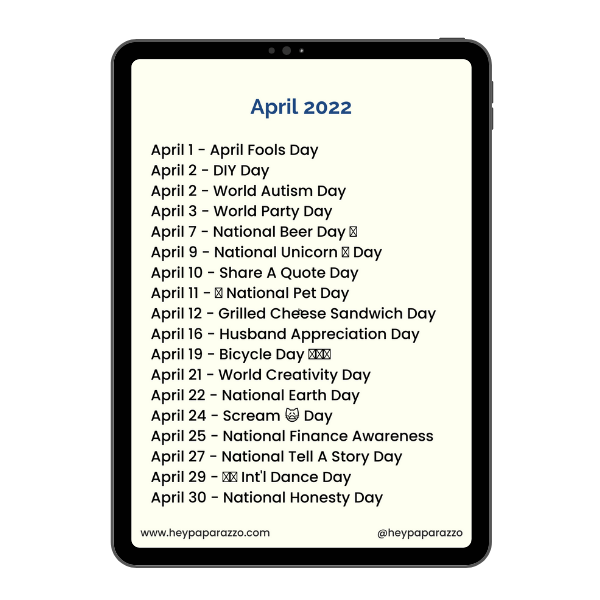 Digital planner small business marketing calendar