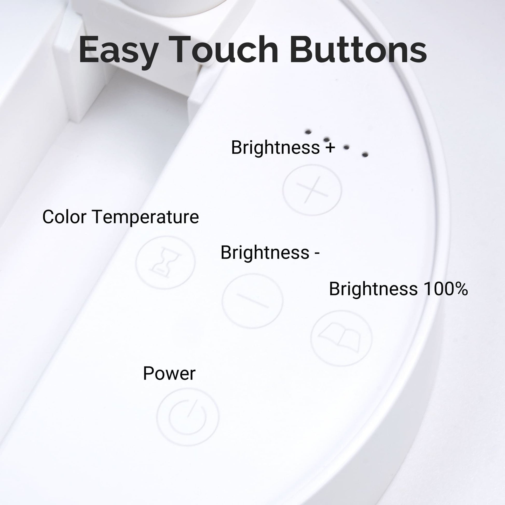 iPad, Tablet and Dual Phone LED Light Stand buttons
