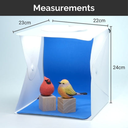 20cm Portable Studio Light Box size 23cm by 22cm by 24cm