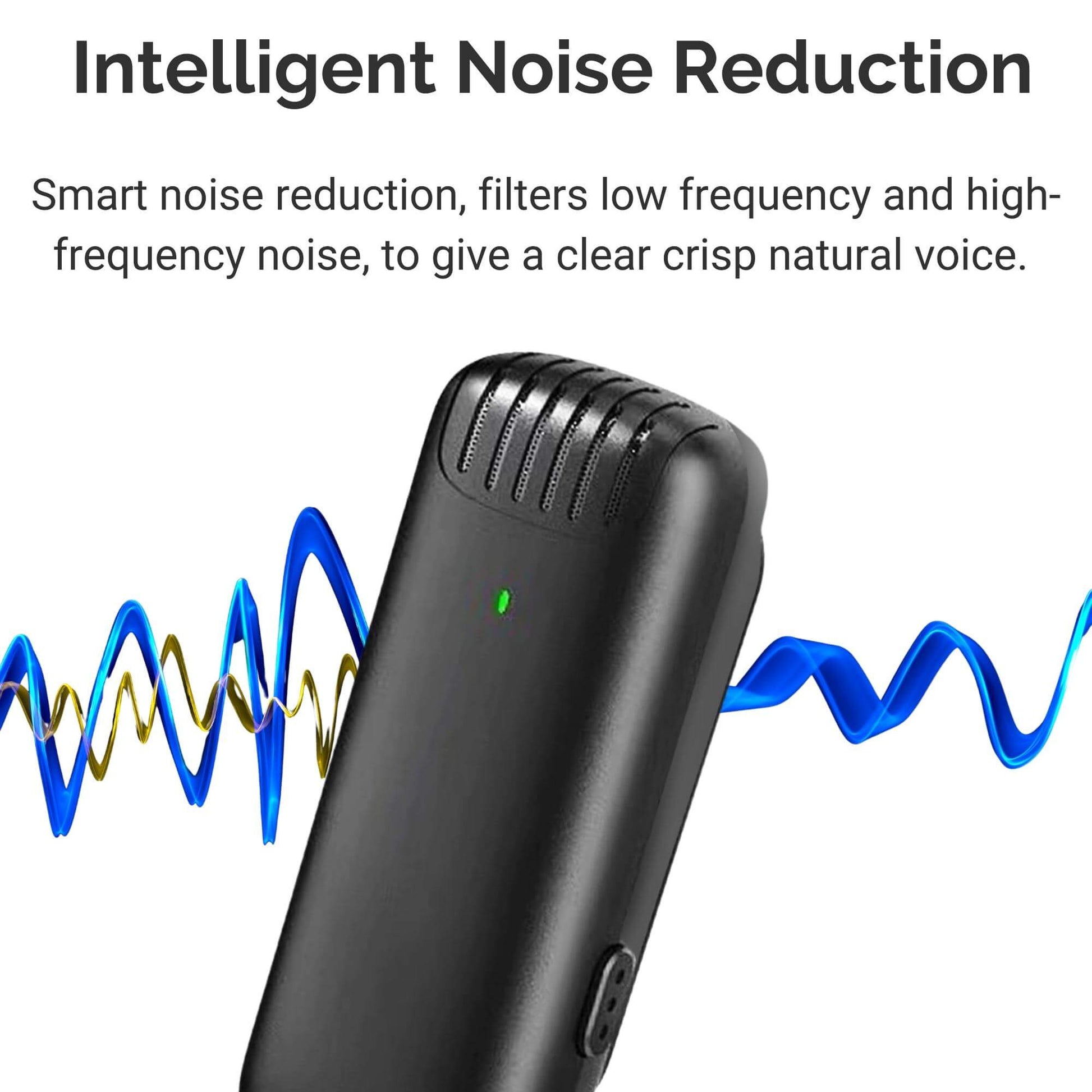 Wireless Lavalier Microphone For Smartphones noise reduction