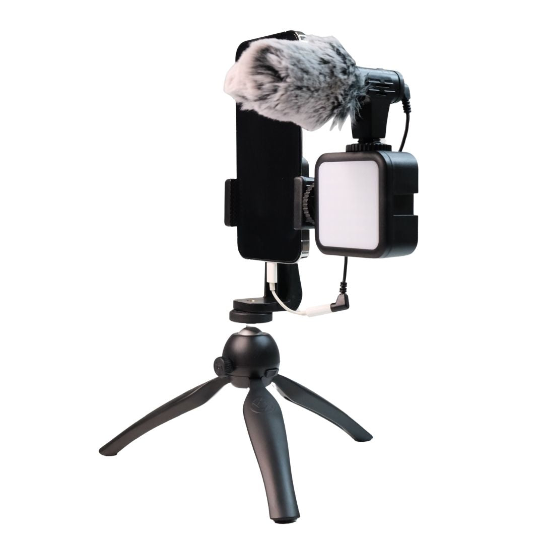Smartphone Mobile Content Creator Starter Kit with rabbit hair microphone
