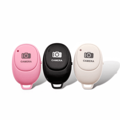 Camera Shutter Bluetooth Remote Control Black White Pink