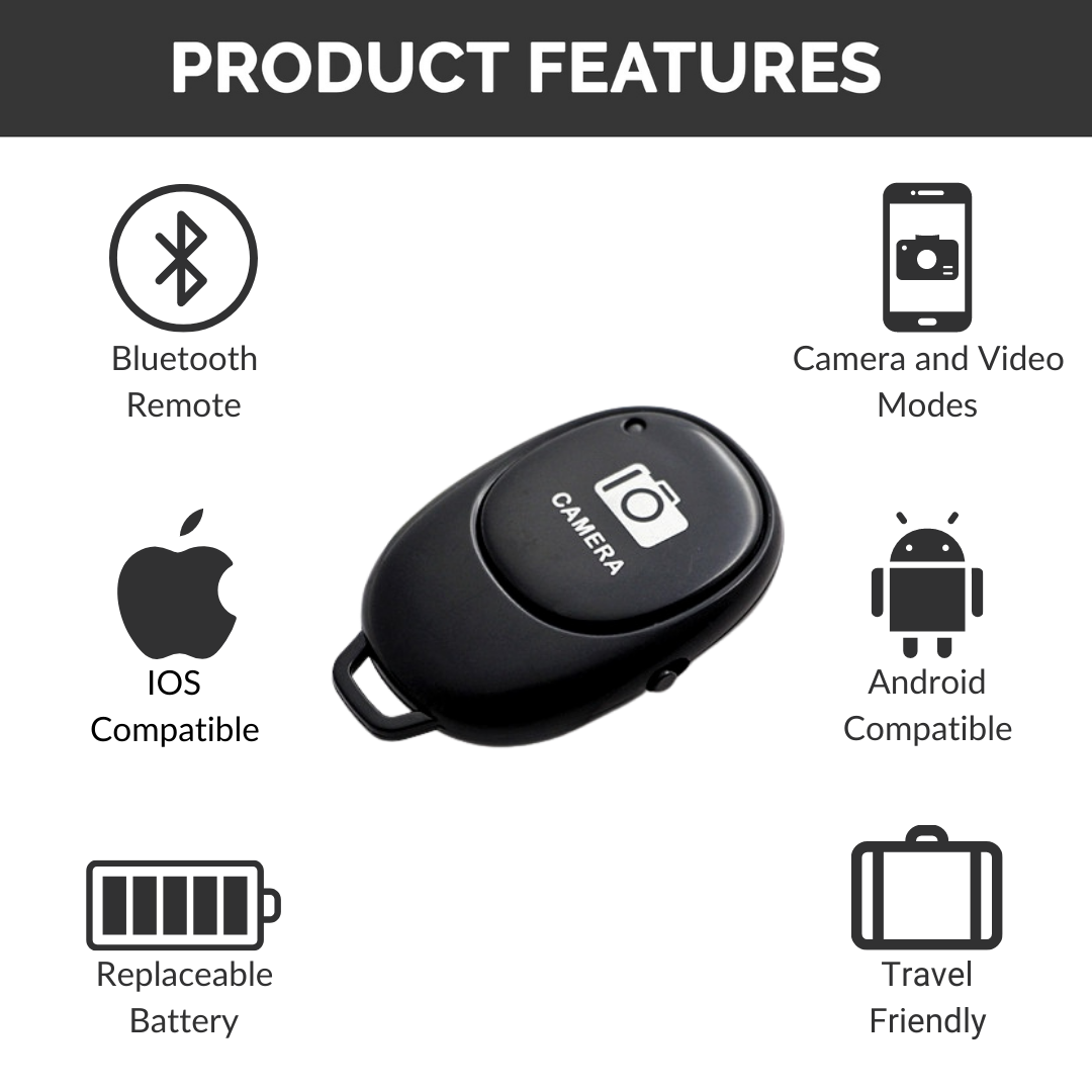 Camera Shutter Bluetooth Remote Control Features