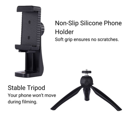 Mini desk tripod phone grip and desk tripod