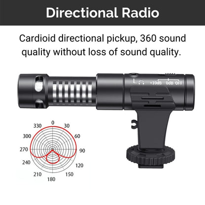 Shotgun Video Microphone directional display