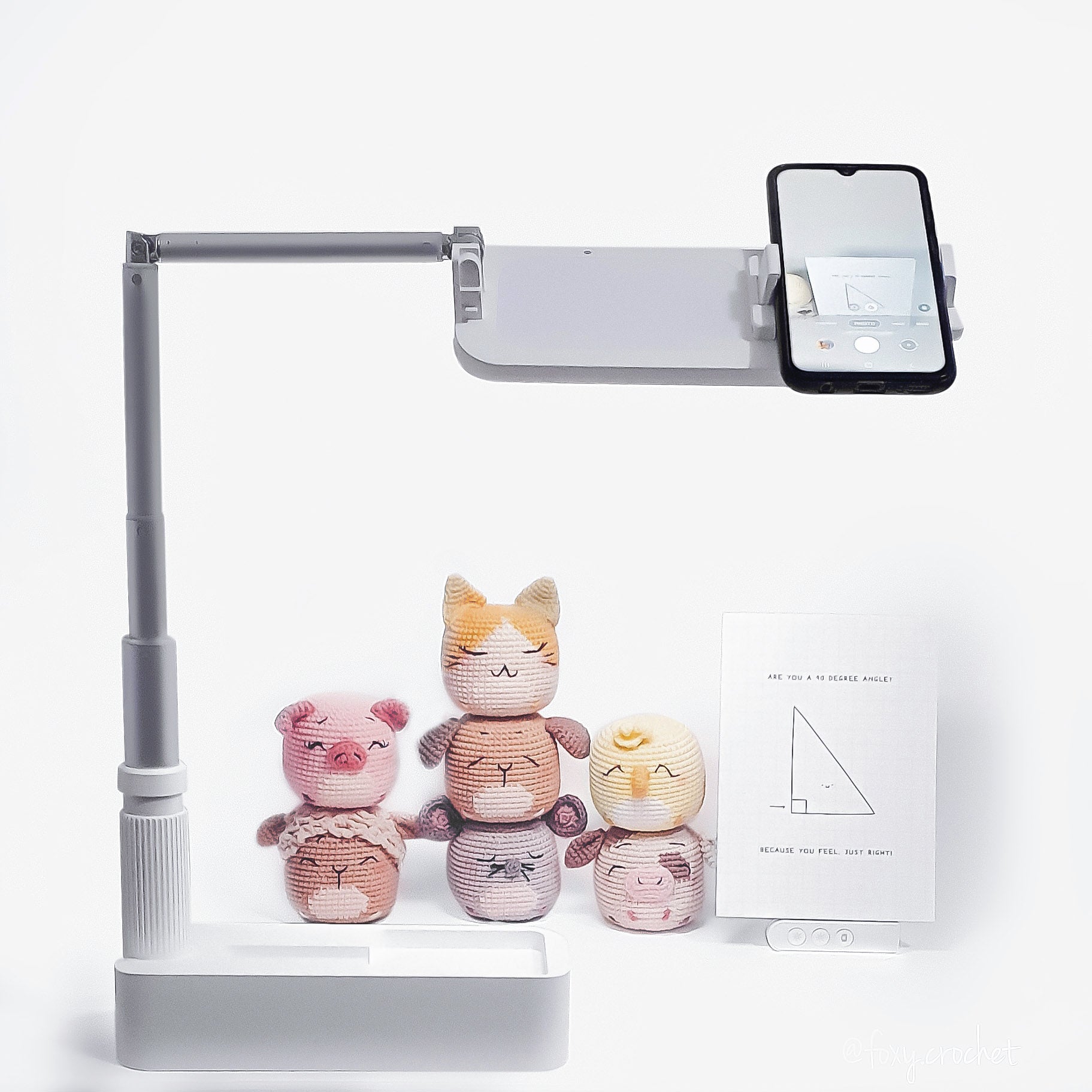 Olivia overhead phone stand in white